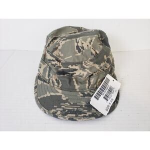 Air Force Issue Official Green Camouflage Military Cadet Cap Hat Size 6 3/8